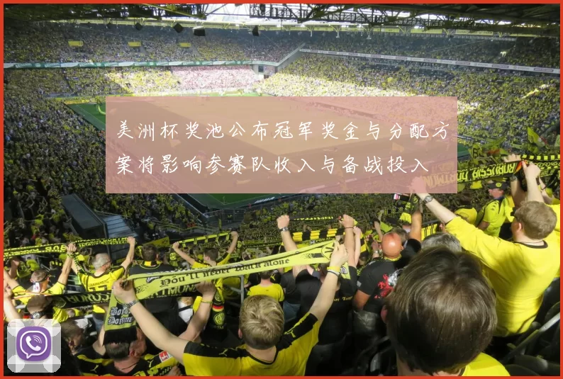 美洲杯奖池公布冠军奖金与分配方案将影响参赛队收入与备战投入